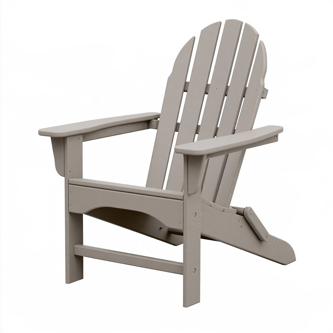 Fauteuil de jardin 80 x 87 x 98 cm en plastique taupe à dossier inclinable