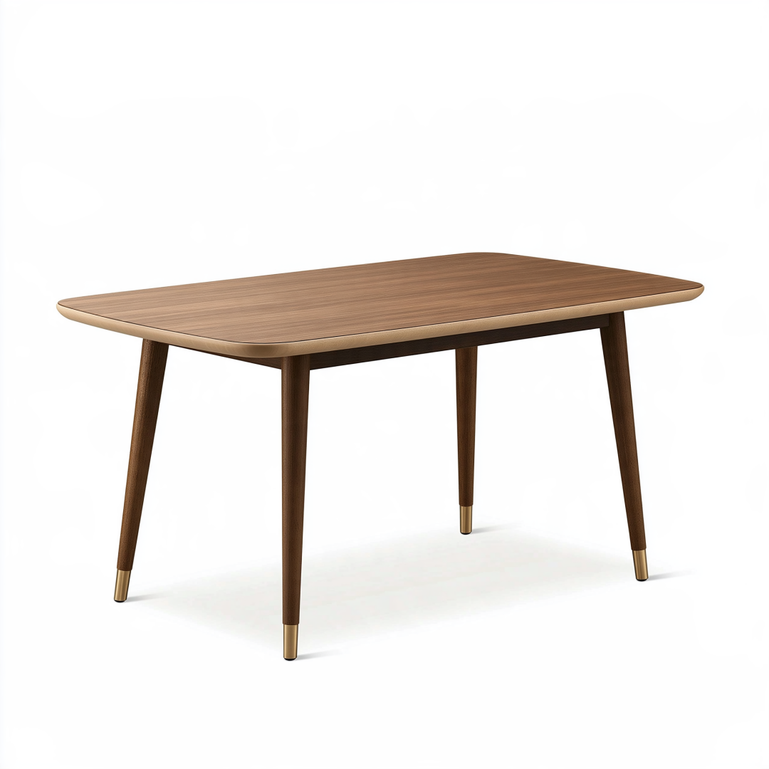 Table de salle à manger 160 x 90 x 75 cm en bois marron style moderne